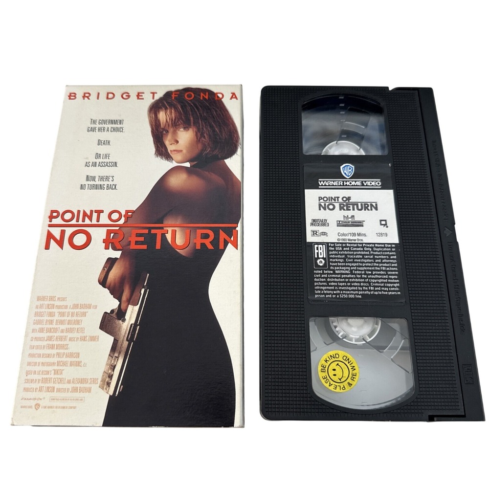 Point of No Return VHS 1993 Bridget Fonda Action Thriller Warner Home Video NTSC